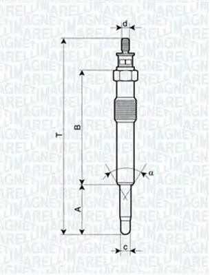 Glühkerze 10 V MAGNETI MARELLI 062900018304 Bild Glühkerze 10 V MAGNETI MARELLI 062900018304