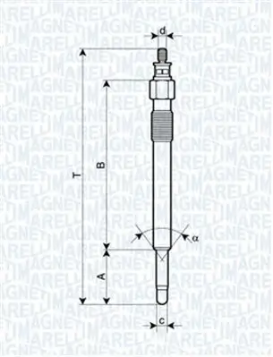 Glühkerze 11,5 V MAGNETI MARELLI 062900020304