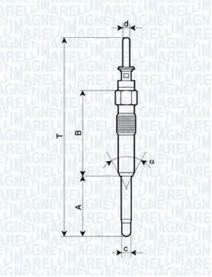 Glühkerze 11 V MAGNETI MARELLI 062900023304 Bild Glühkerze 11 V MAGNETI MARELLI 062900023304