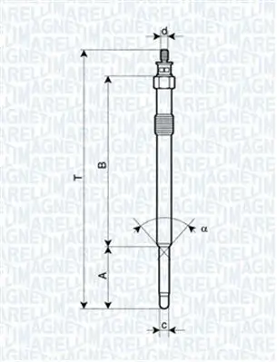 Glühkerze 11,5 V MAGNETI MARELLI 062900024304