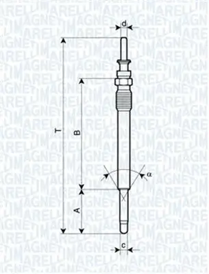 Glühkerze 11 V MAGNETI MARELLI 062900025304