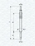 Glühkerze 11 V MAGNETI MARELLI 062900025304