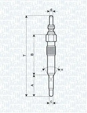 Glühkerze 11 V MAGNETI MARELLI 062900028304