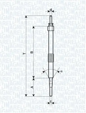 Glühkerze 11 V MAGNETI MARELLI 062900033304 Bild Glühkerze 11 V MAGNETI MARELLI 062900033304