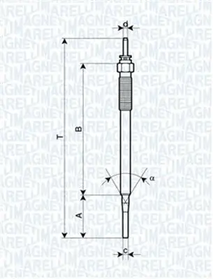 Glühkerze 11 V MAGNETI MARELLI 062900036304