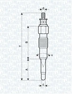 Glühkerze 11 V MAGNETI MARELLI 062900040304 Bild Glühkerze 11 V MAGNETI MARELLI 062900040304
