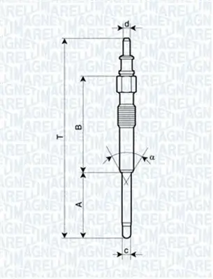 Glühkerze 11,5 V MAGNETI MARELLI 062900042304