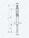 Glühkerze 11 V MAGNETI MARELLI 062900043304