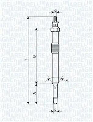 Glühkerze 11 V MAGNETI MARELLI 062900049304