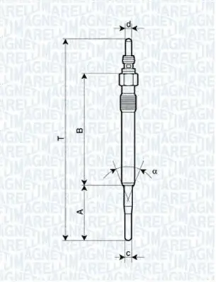 Glühkerze 12 V MAGNETI MARELLI 062900058304