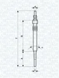 Glühkerze 12 V MAGNETI MARELLI 062900058304