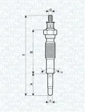 Glühkerze 11 V MAGNETI MARELLI 062900063304