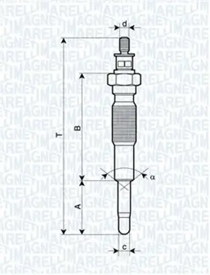 Glühkerze 11 V MAGNETI MARELLI 062900063304 Bild Glühkerze 11 V MAGNETI MARELLI 062900063304