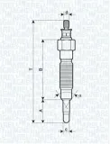 Glühkerze 11 V MAGNETI MARELLI 062900064304