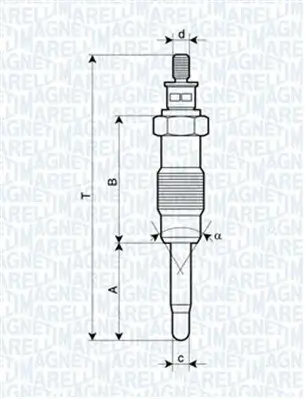 Glühkerze 11 V MAGNETI MARELLI 062500300304