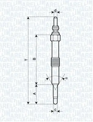 Glühkerze 11 V MAGNETI MARELLI 062900067304 Bild Glühkerze 11 V MAGNETI MARELLI 062900067304