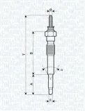 Glühkerze 11 V MAGNETI MARELLI 062900068304