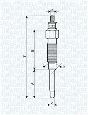 Glühkerze 11 V MAGNETI MARELLI 062900069304