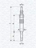 Glühkerze 11 V MAGNETI MARELLI 062900071304