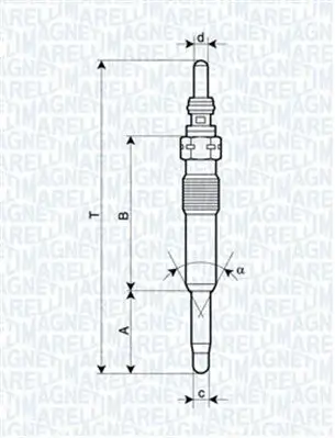 Glühkerze 11 V MAGNETI MARELLI 062900071304 Bild Glühkerze 11 V MAGNETI MARELLI 062900071304