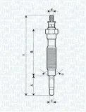 Glühkerze 12 V MAGNETI MARELLI 062900072304