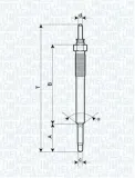 Glühkerze 11 V MAGNETI MARELLI 062900074304