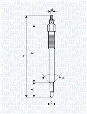 Glühkerze 11 V MAGNETI MARELLI 062900075304