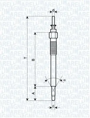 Glühkerze 11 V MAGNETI MARELLI 062900076304