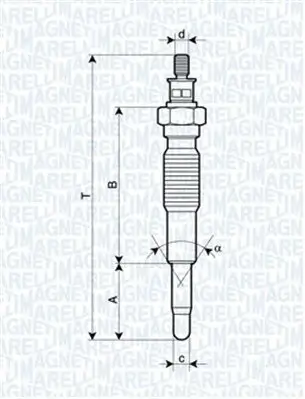 Glühkerze 11 V MAGNETI MARELLI 062900077304