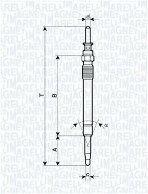 Glühkerze 5 V MAGNETI MARELLI 062900078304 Bild Glühkerze 5 V MAGNETI MARELLI 062900078304