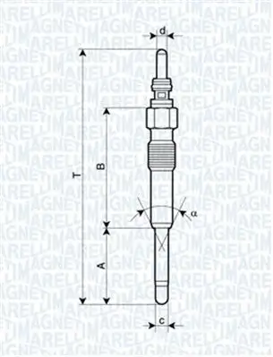 Glühkerze 11 V MAGNETI MARELLI 062900085304