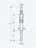 Glühkerze 11 V MAGNETI MARELLI 062900085304