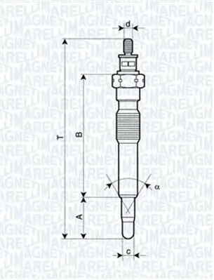 Glühkerze 11 V MAGNETI MARELLI 062900092304