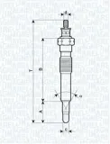 Glühkerze 11 V MAGNETI MARELLI 062900092304