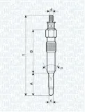 Glühkerze 11 V MAGNETI MARELLI 062503901304