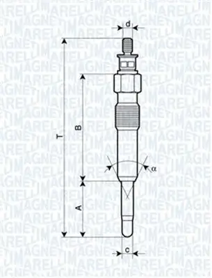 Glühkerze 11 V MAGNETI MARELLI 062503901304 Bild Glühkerze 11 V MAGNETI MARELLI 062503901304
