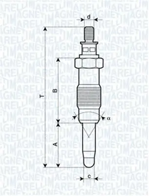 Glühkerze 11,5 V MAGNETI MARELLI 062583003304 Bild Glühkerze 11,5 V MAGNETI MARELLI 062583003304