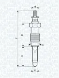 Glühkerze 11 V MAGNETI MARELLI 062587001304