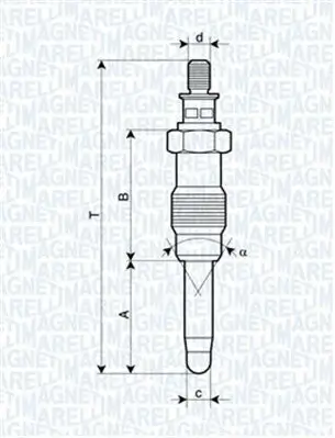 Glühkerze 11 V MAGNETI MARELLI 062587001304 Bild Glühkerze 11 V MAGNETI MARELLI 062587001304