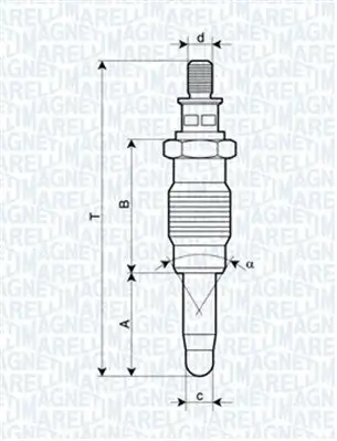 Glühkerze 11 V MAGNETI MARELLI 062900005304 Bild Glühkerze 11 V MAGNETI MARELLI 062900005304
