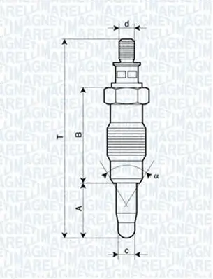 Glühkerze 11 V MAGNETI MARELLI 062900008304 Bild Glühkerze 11 V MAGNETI MARELLI 062900008304