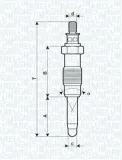 Glühkerze 11 V MAGNETI MARELLI 062900010304