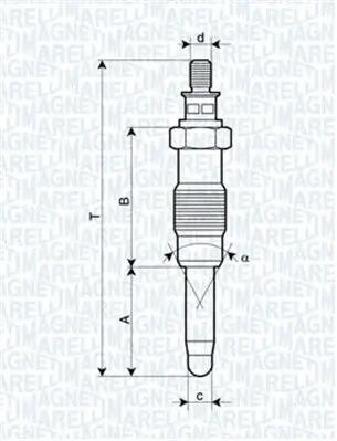 Glühkerze 11 V MAGNETI MARELLI 062900010304 Bild Glühkerze 11 V MAGNETI MARELLI 062900010304