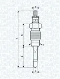 Glühkerze 11 V MAGNETI MARELLI 062900016304