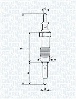 Glühkerze 11,5 V MAGNETI MARELLI 062900046304 Bild Glühkerze 11,5 V MAGNETI MARELLI 062900046304