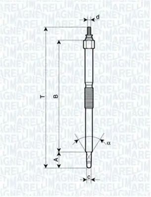 Glühkerze 11 V MAGNETI MARELLI 062900054304 Bild Glühkerze 11 V MAGNETI MARELLI 062900054304