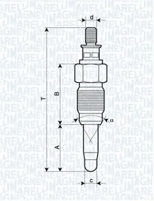 Glühkerze 11 V MAGNETI MARELLI 062900056304 Bild Glühkerze 11 V MAGNETI MARELLI 062900056304