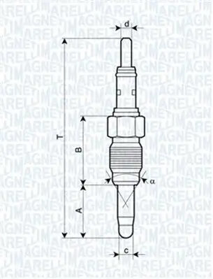 Glühkerze 12 V MAGNETI MARELLI 062900083304