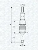 Glühkerze 12 V MAGNETI MARELLI 062900083304