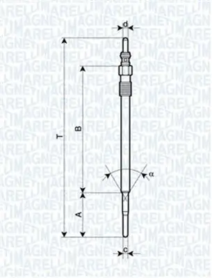 Glühkerze 4,4 V MAGNETI MARELLI 062900070304